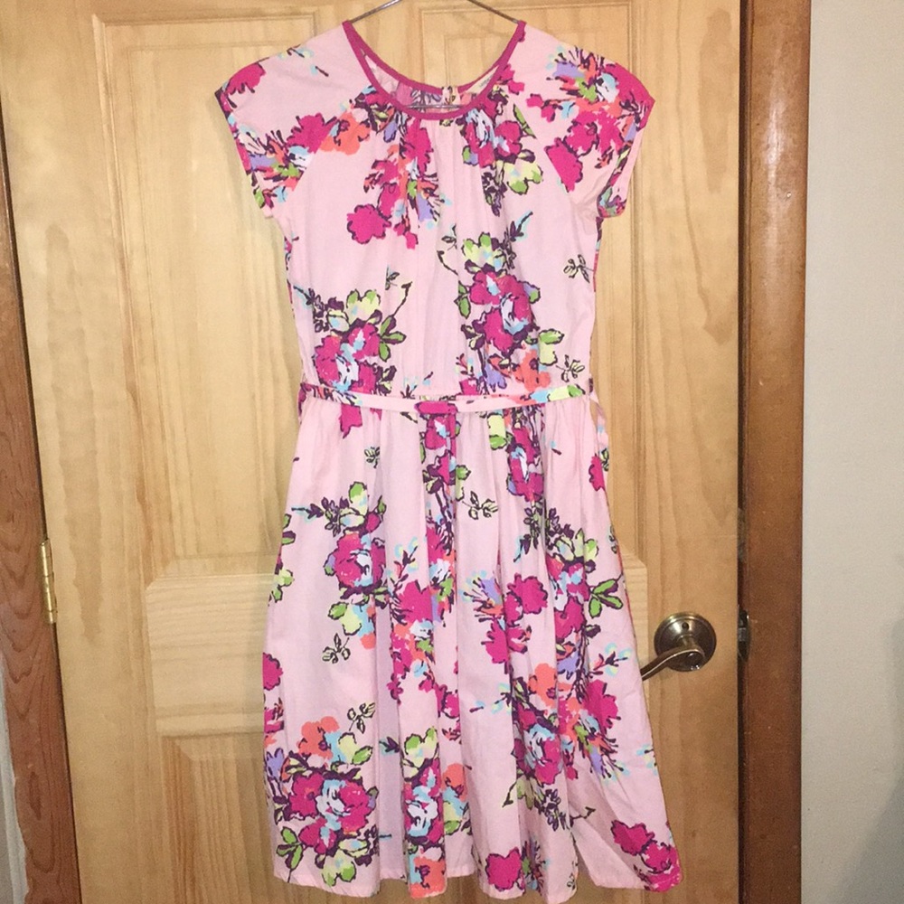 Lands End Girls Floral Dress
